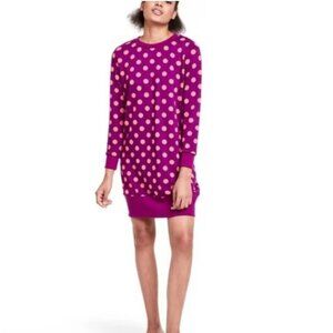 Victor Glemaud x Target Purple Polka Dot Long Sleeve Tunic Dress size M